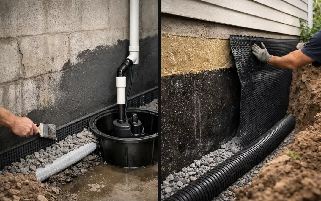Interior vs Exterior Waterproofing